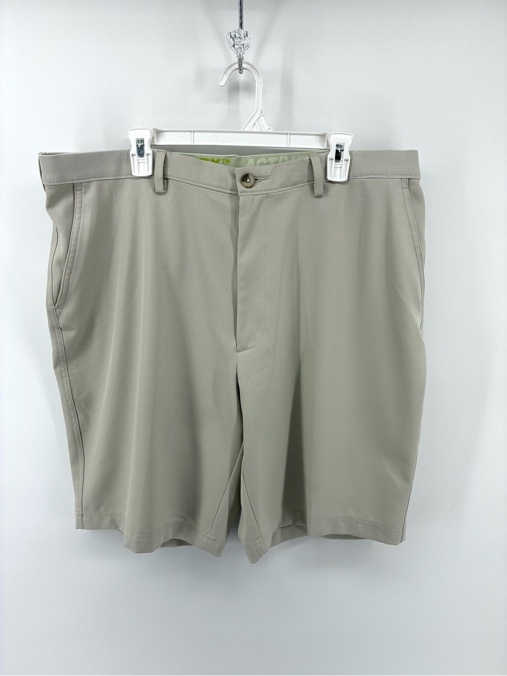 Haggar Active Flex Men's Performance Golf Shorts - Light Taupe